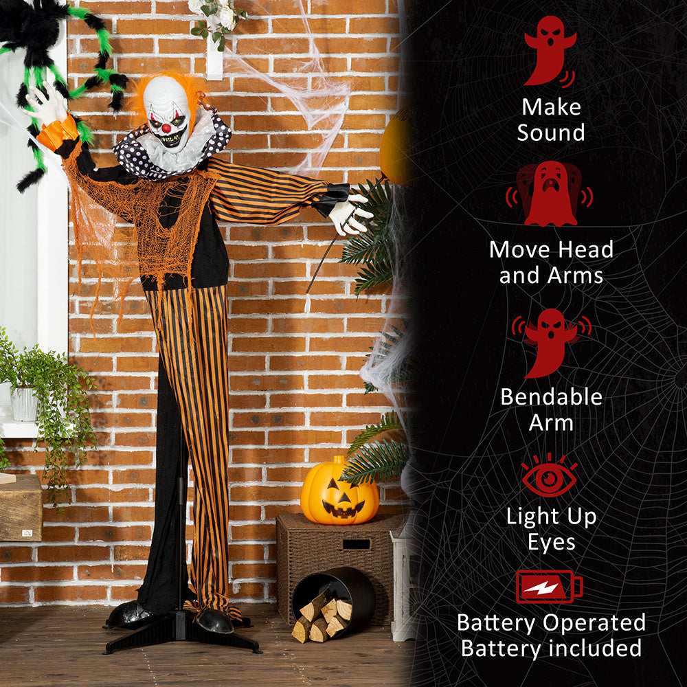 Talking Circus Clown with Sound and Motion Activation - 65 inches