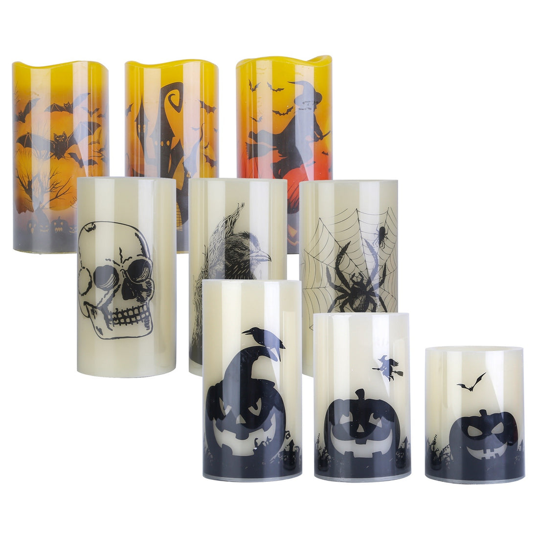 Pack of 3 flameless candles - With timer