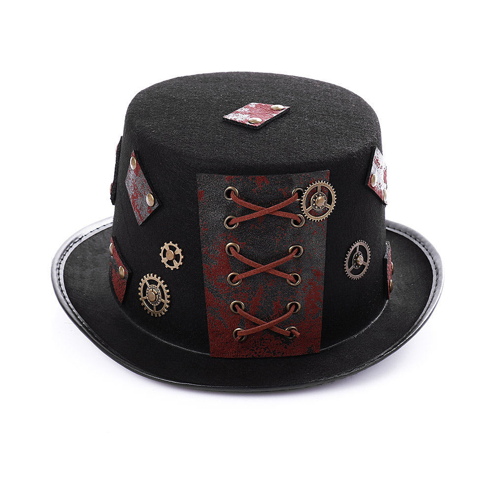 Halloween Hat - Heavy Metal Top Retro Gothic Steampunk