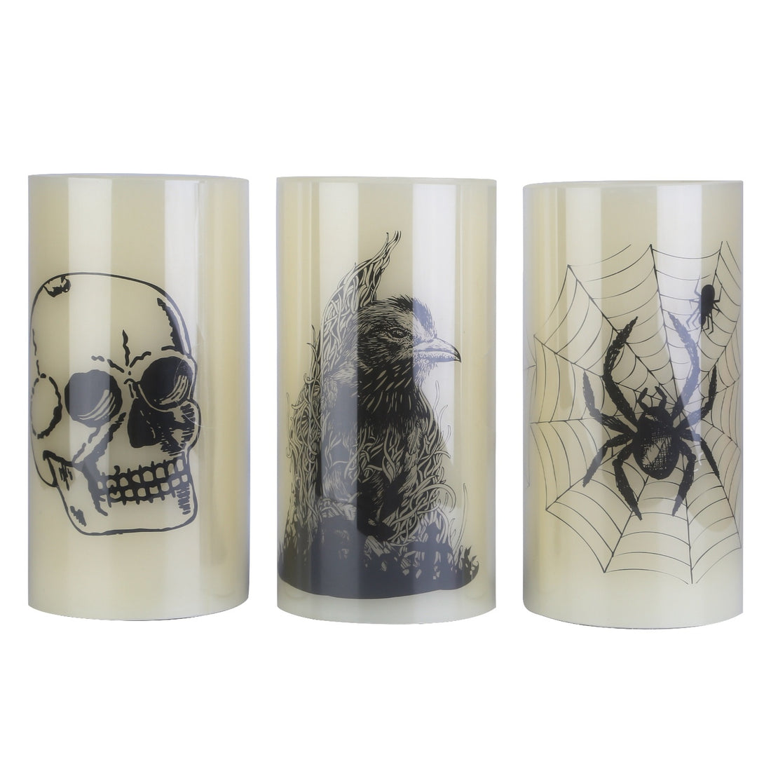 Pack of 3 flameless candles - With timer
