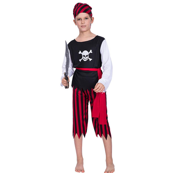 Halloween Cosplay Pirate Skull Boy Costume