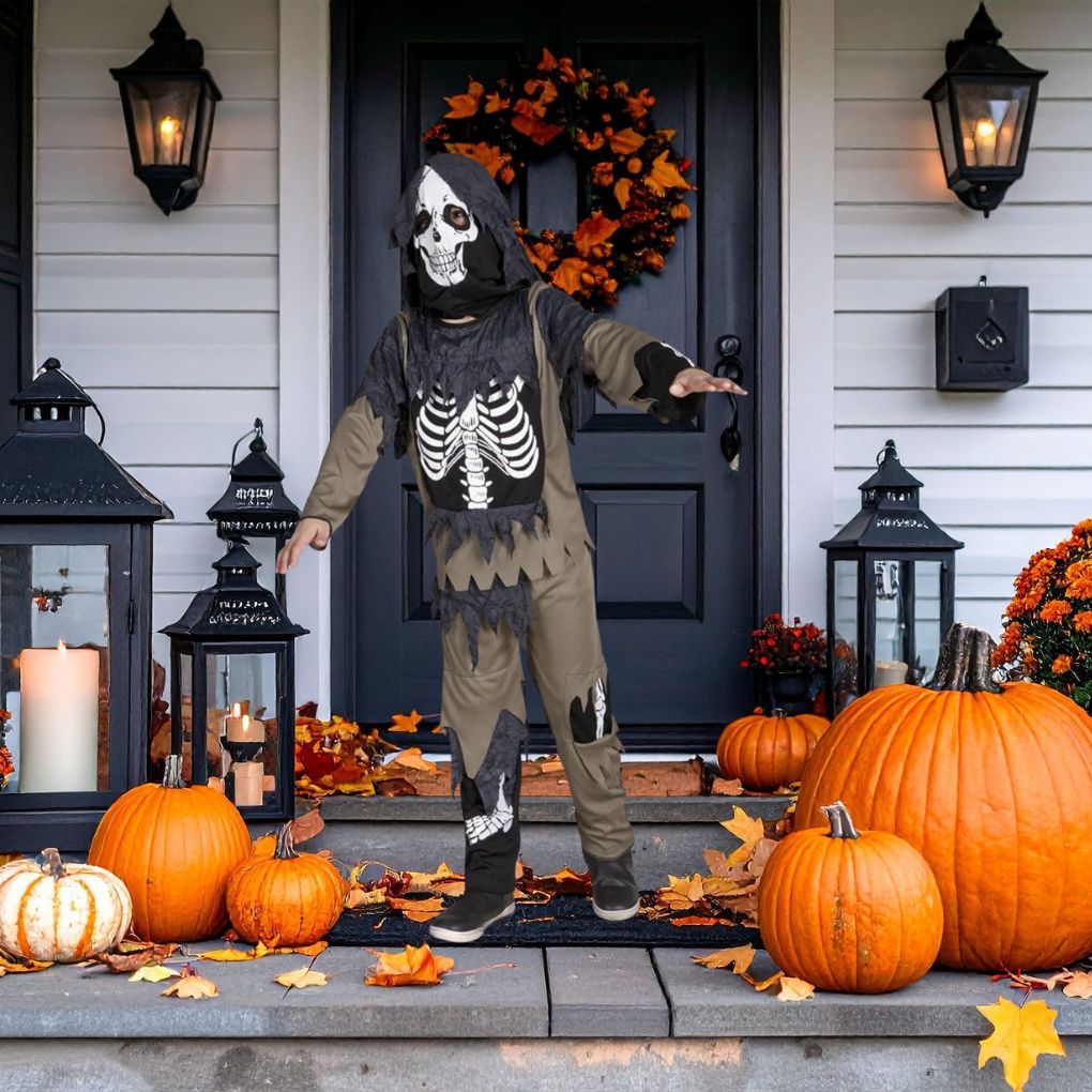 Halloween Scary Little Skull Boy Costume
