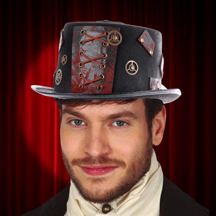 Halloween Hat - Heavy Metal Top Retro Gothic Steampunk