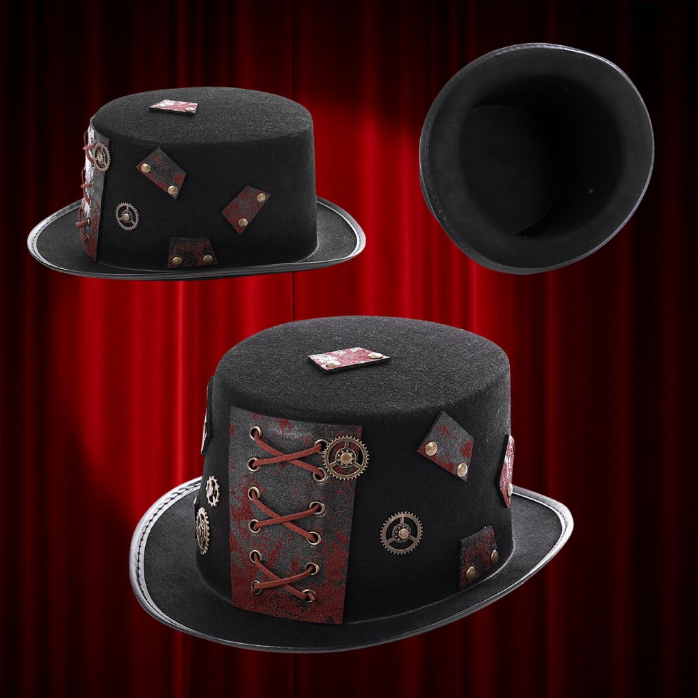 Halloween Hat - Heavy Metal Top Retro Gothic Steampunk