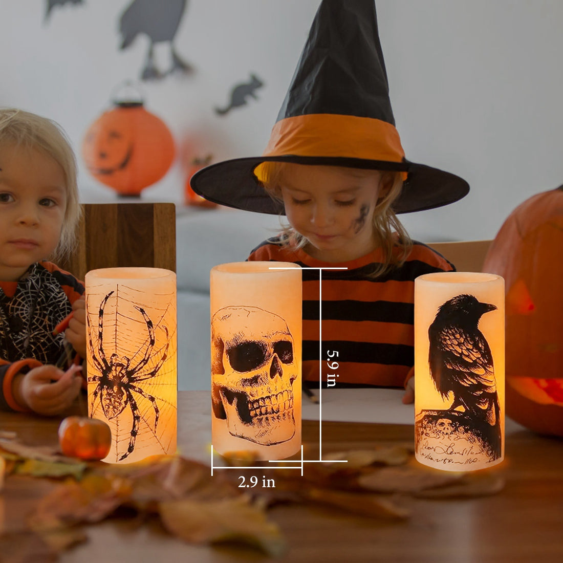 Pack of 3 flameless candles - With timer