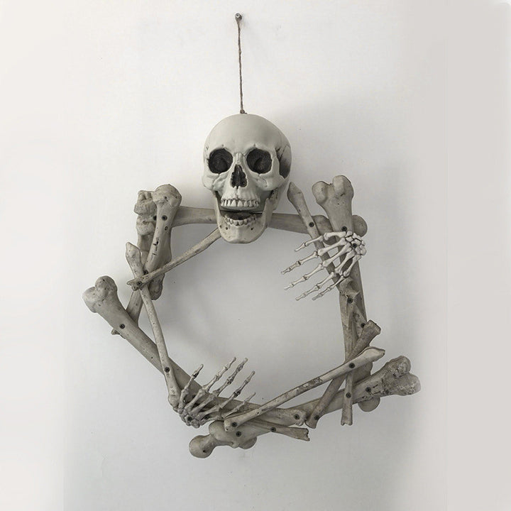 Halloween Skull Skeleton Wreath