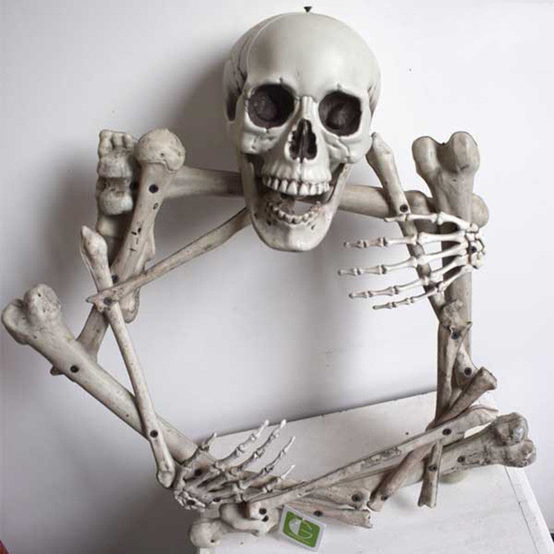 Halloween Skull Skeleton Wreath