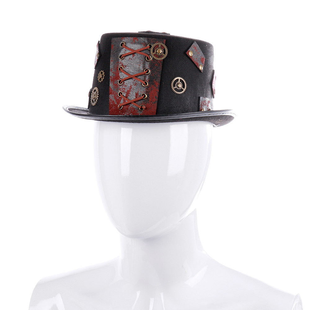 Halloween Hat - Heavy Metal Top Retro Gothic Steampunk