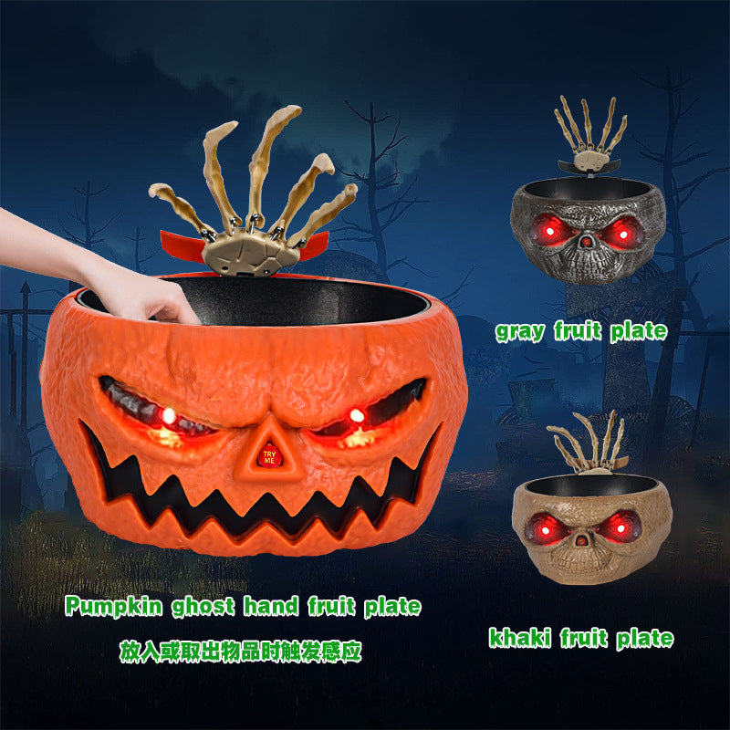 Evil Pumpkin Bowl for Halloween Candy