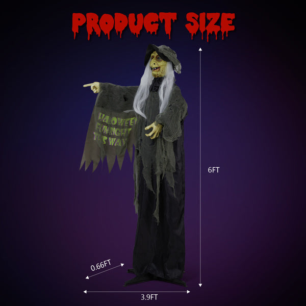 Red Eye Witch with Vibration and Voice Control - 6ft