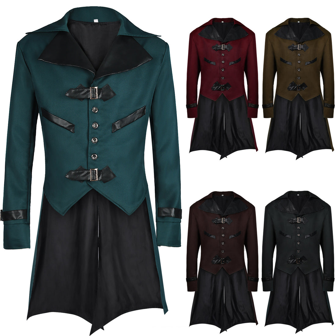 Gothic Punk Coat with Tail