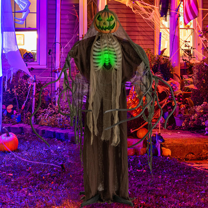 Tangkula - 6ft Halloween Animatronic Ghost Pumpkin