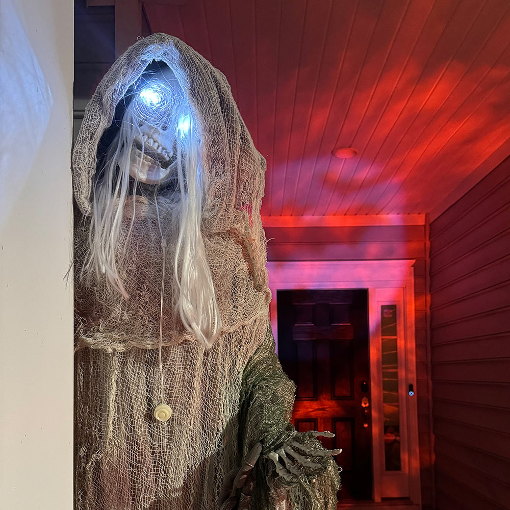 Witch Skeleton with Animation Activated - 74 inches