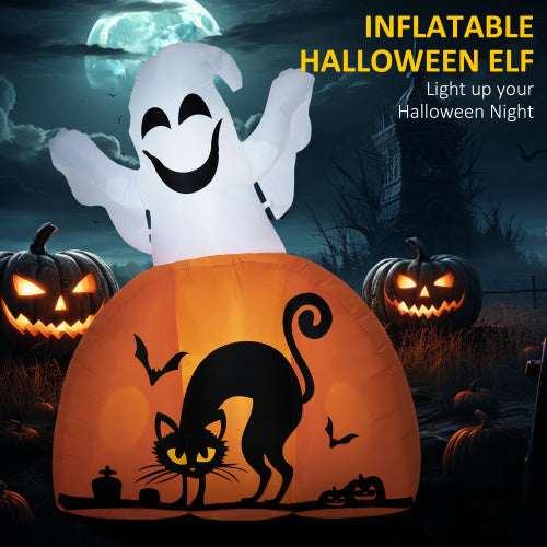 Ghost in Pumpkin with LED Lights - Inflatable Decoration