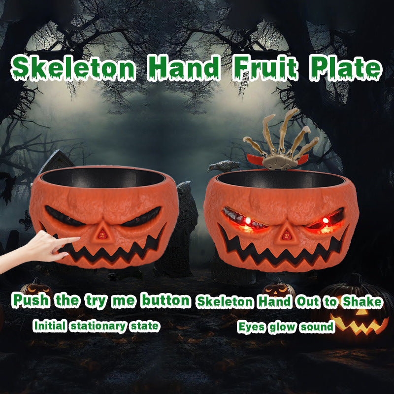 Evil Pumpkin Bowl for Halloween Candy