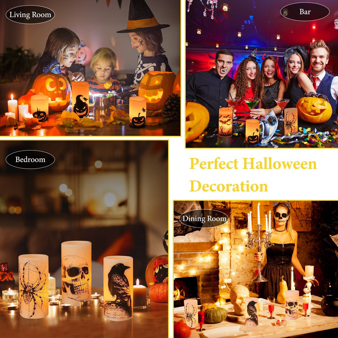 Pack of 3 flameless candles - With timer