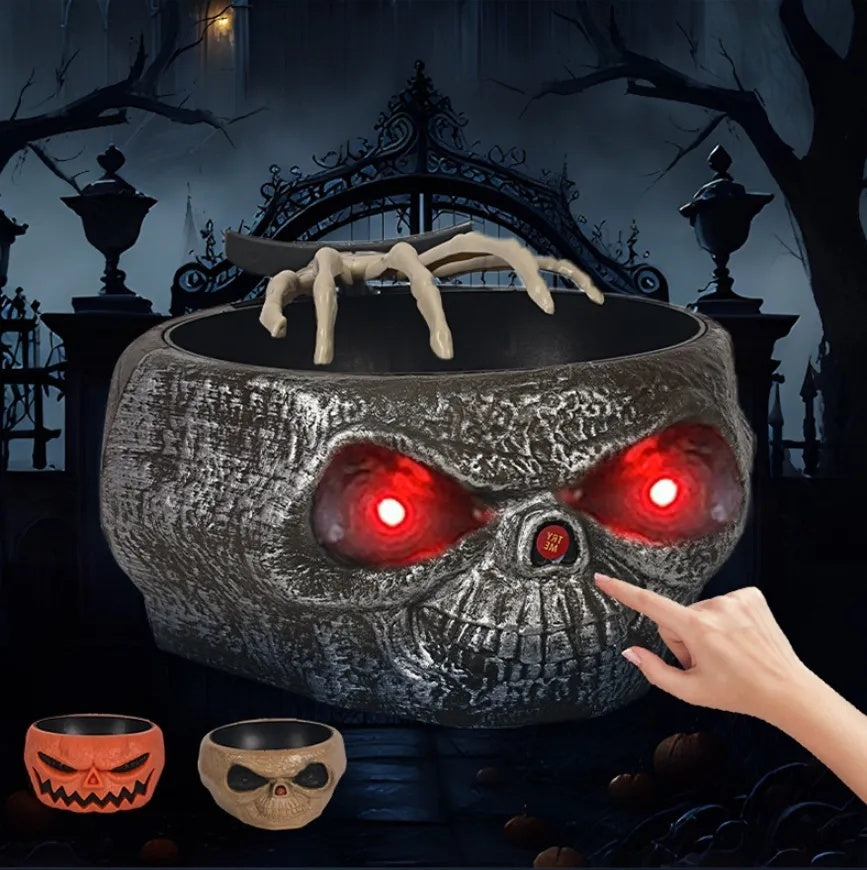 Evil Pumpkin Bowl for Halloween Candy