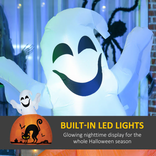 Ghost in Pumpkin with LED Lights - Inflatable Decoration