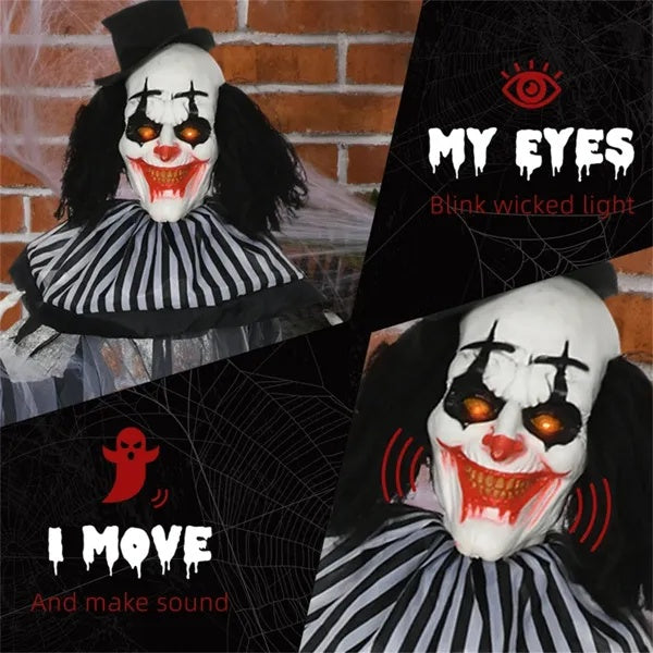 ItiTon - 6ft Outdoor Halloween Decoration - Animatronic Clown