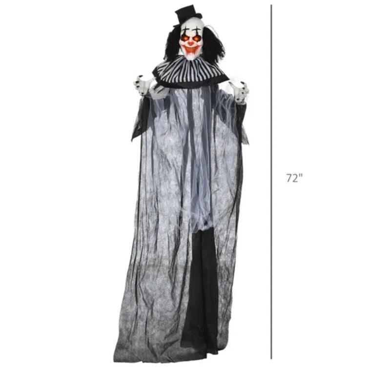 ItiTon - 6ft Outdoor Halloween Decoration - Animatronic Clown