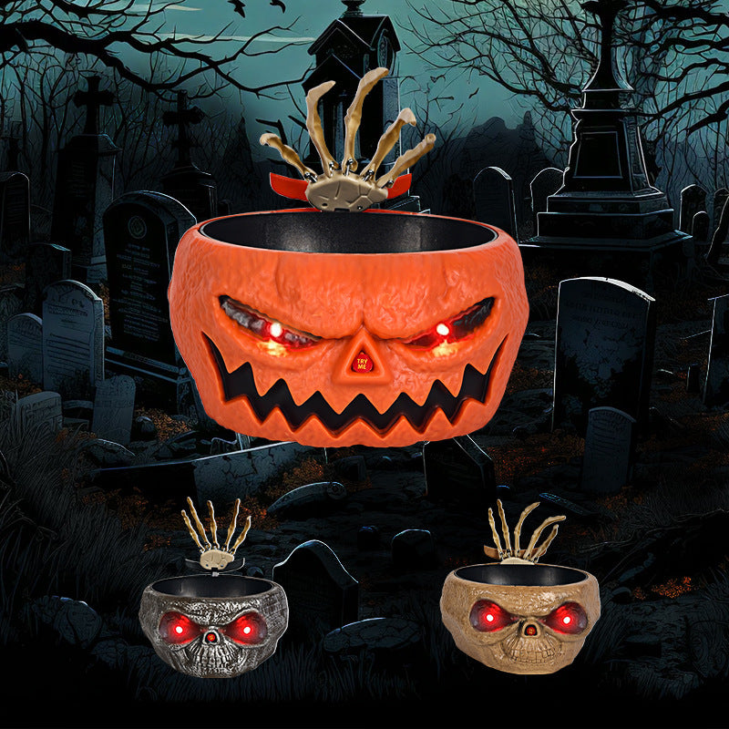 Evil Pumpkin Bowl for Halloween Candy