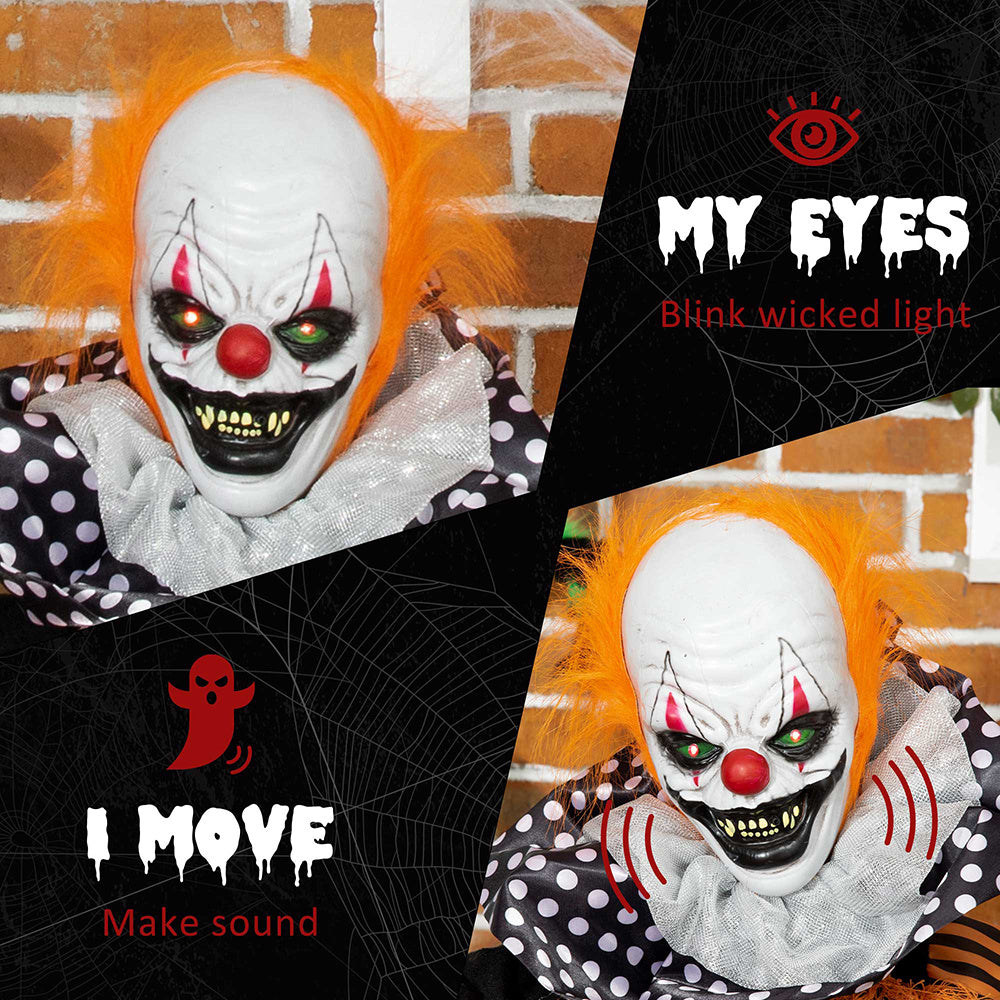 Talking Circus Clown with Sound and Motion Activation - 65 inches
