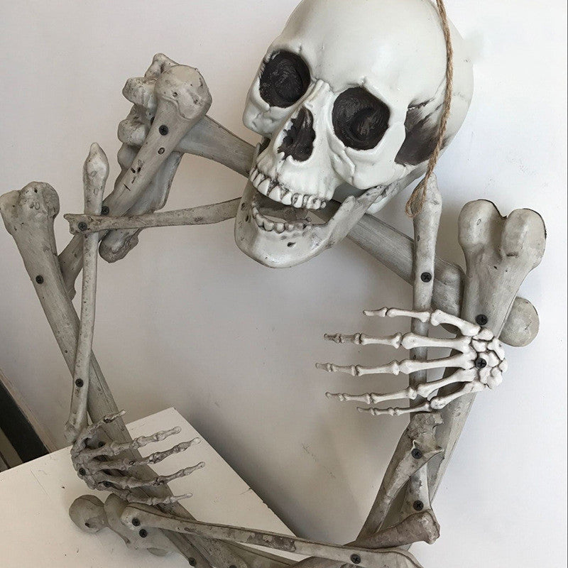 Halloween Skull Skeleton Wreath
